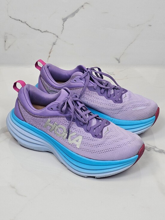 Hoka One One Shoes - HOKA ONE ONE Bondi 8 Women’s Size 10B Purple Blue Max Cushion Running Shoes